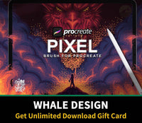550 design Pixel Brush Procreate2 - whaledesign
