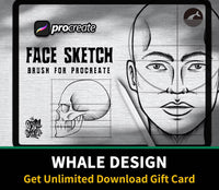 555 Face Skecth Brush For Procreate - whaledesign