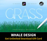 557 Grass Procreate Brushes - whaledesign