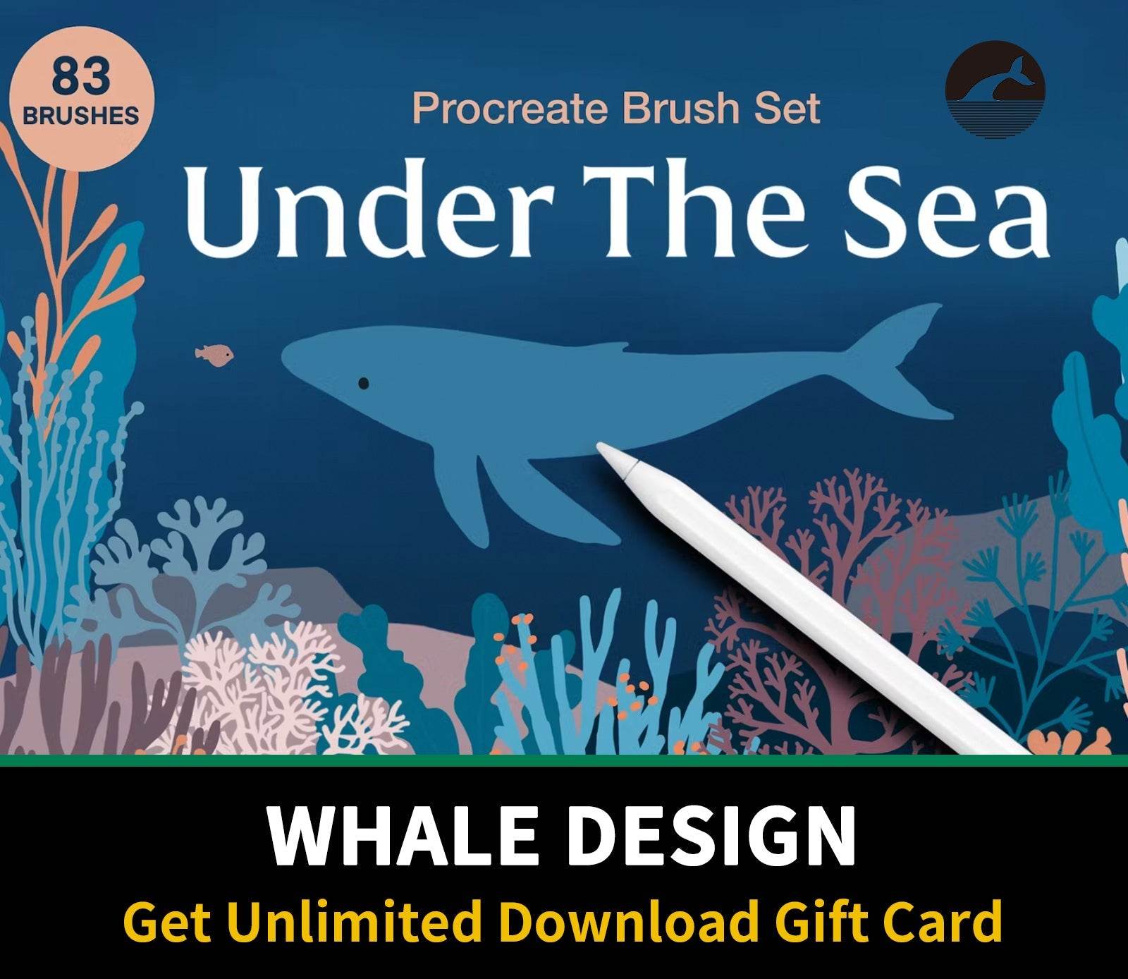 558 Under The Sea Procreate Brushes - whaledesign