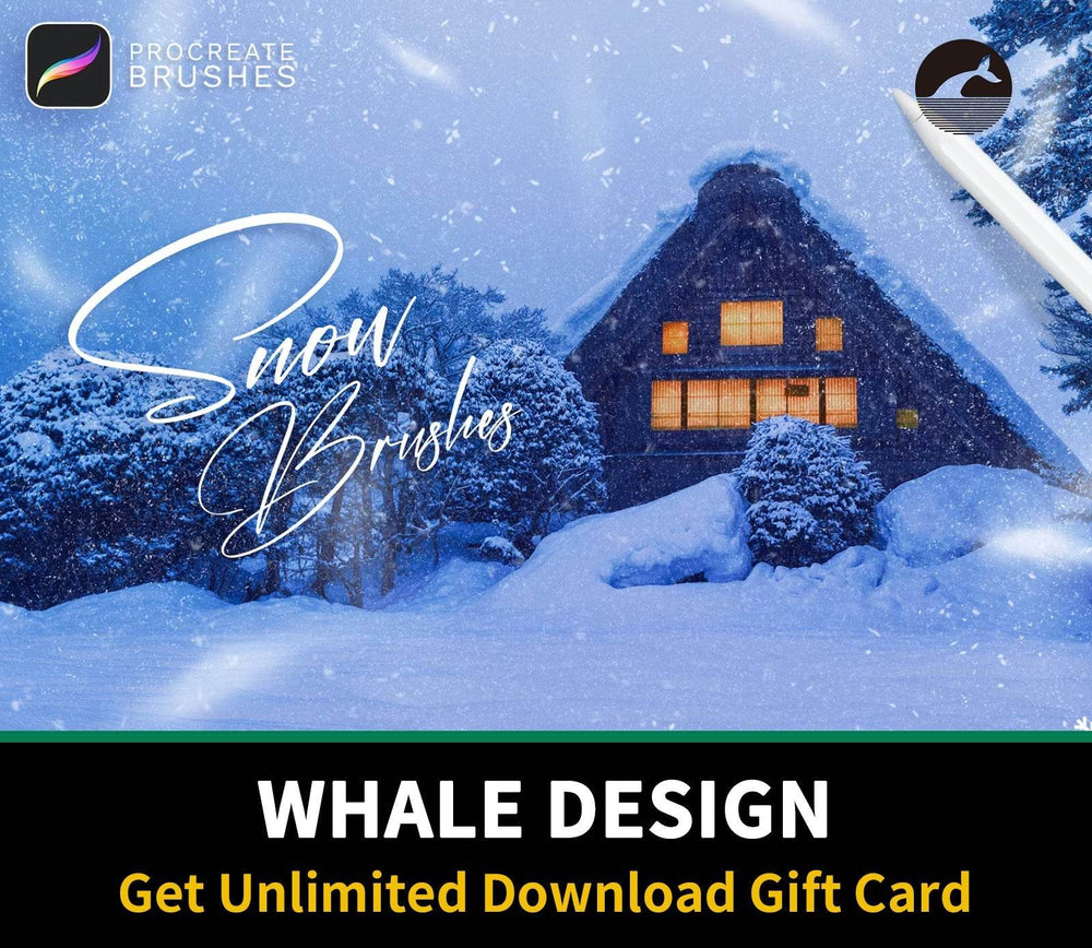561 Snow Procreate Brushes - whaledesign