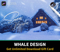 561 Snow Procreate Brushes - whaledesign
