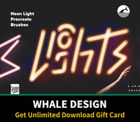 562 Neon Light Procreate Brushes - whaledesign