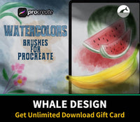 569 Watercolor Brush Procreate - whaledesign