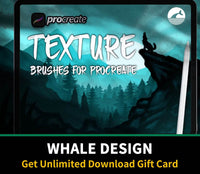 572 Manual Drawing Texture brush Procreate - whaledesign