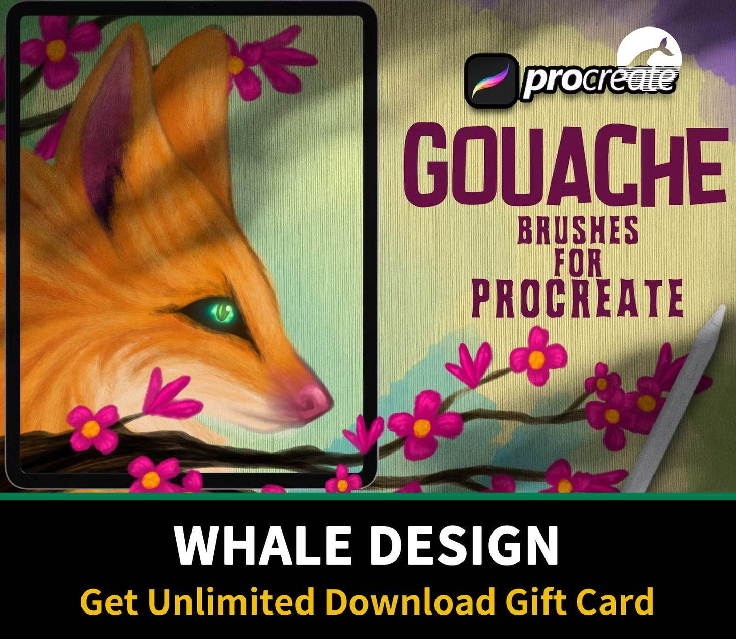 574 Gouache Brush Procreate - whaledesign