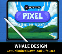 575 Pixel Brush Procreate #1 - whaledesign