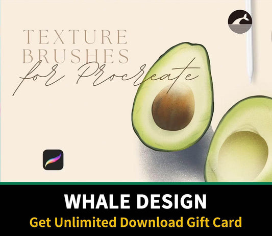578 Texture brushes for Procreate - whaledesign