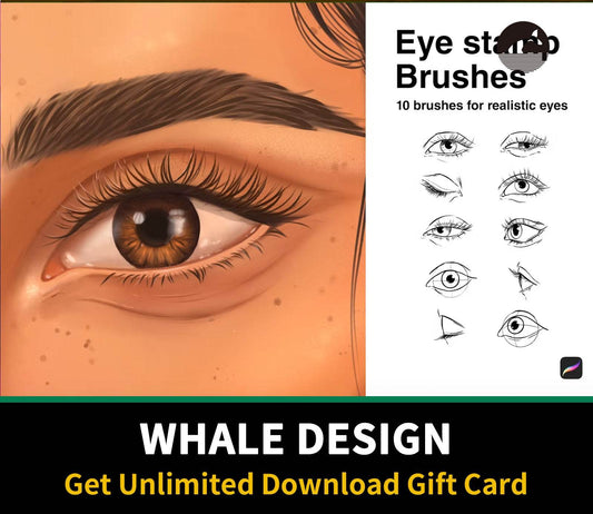 586 10 Eyes Stamps Procreate - whaledesign