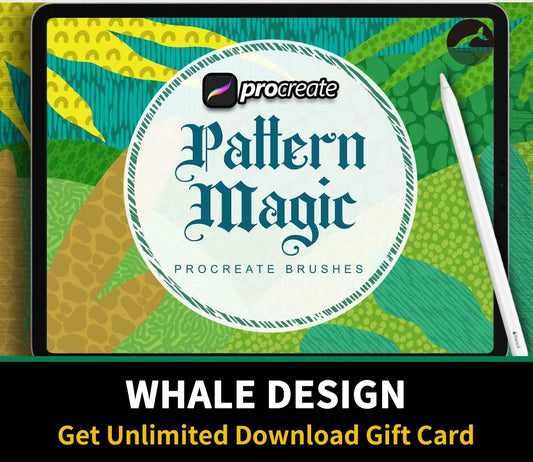 590 Magic Pattern Texture Brush Procreate - whaledesign