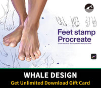 594 10 Feet Stamps Procreate - whaledesign