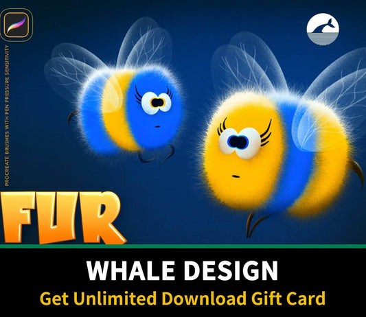 597 Fur Procreate Brushes - whaledesign