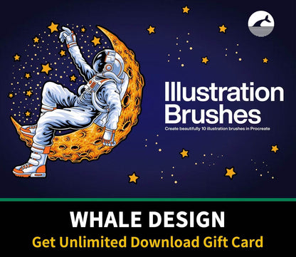 600 10 Illustration Brushes Procreate - whaledesign