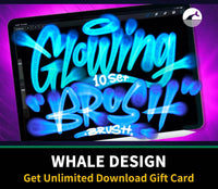 601 Dans Glowing Light Brush Procreate - whaledesign