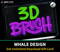 602 Dans 3D Brush Procreate #1 - whaledesign
