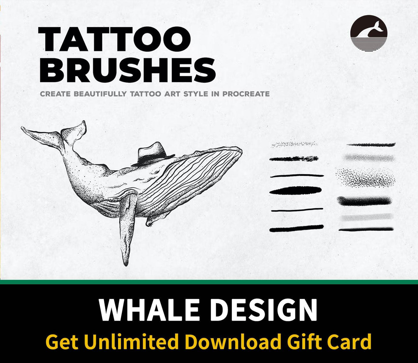 620 12 Tattoo Art Brushes - Procreate - whaledesign