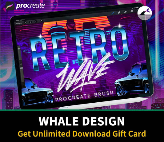 630 Retro wave Brush - whaledesign