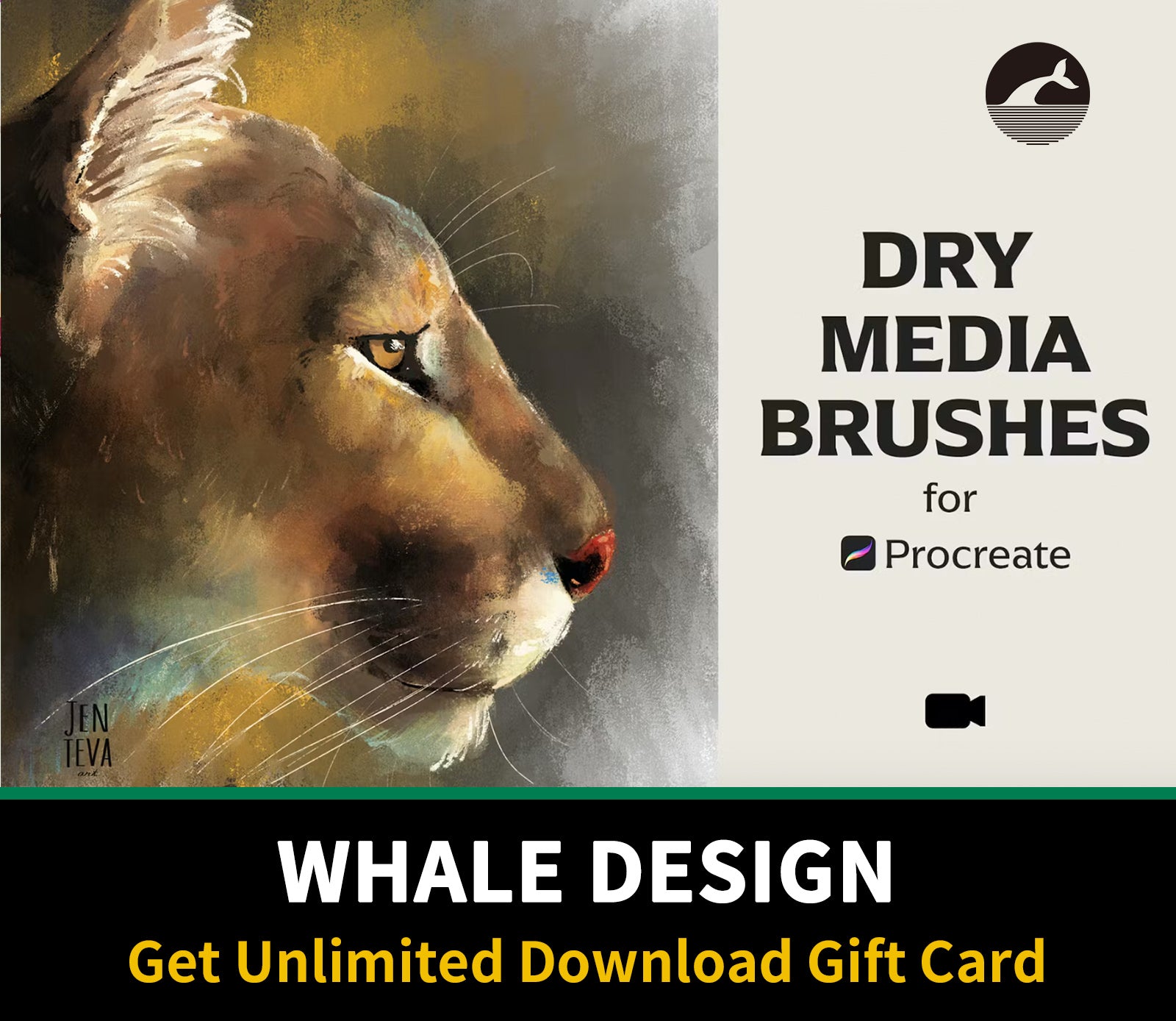 640 Procreate Dry Media Brushes - whaledesign