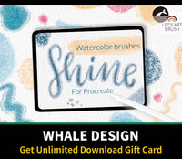 646 Shimmer glitter watercolor Procreate - whaledesign