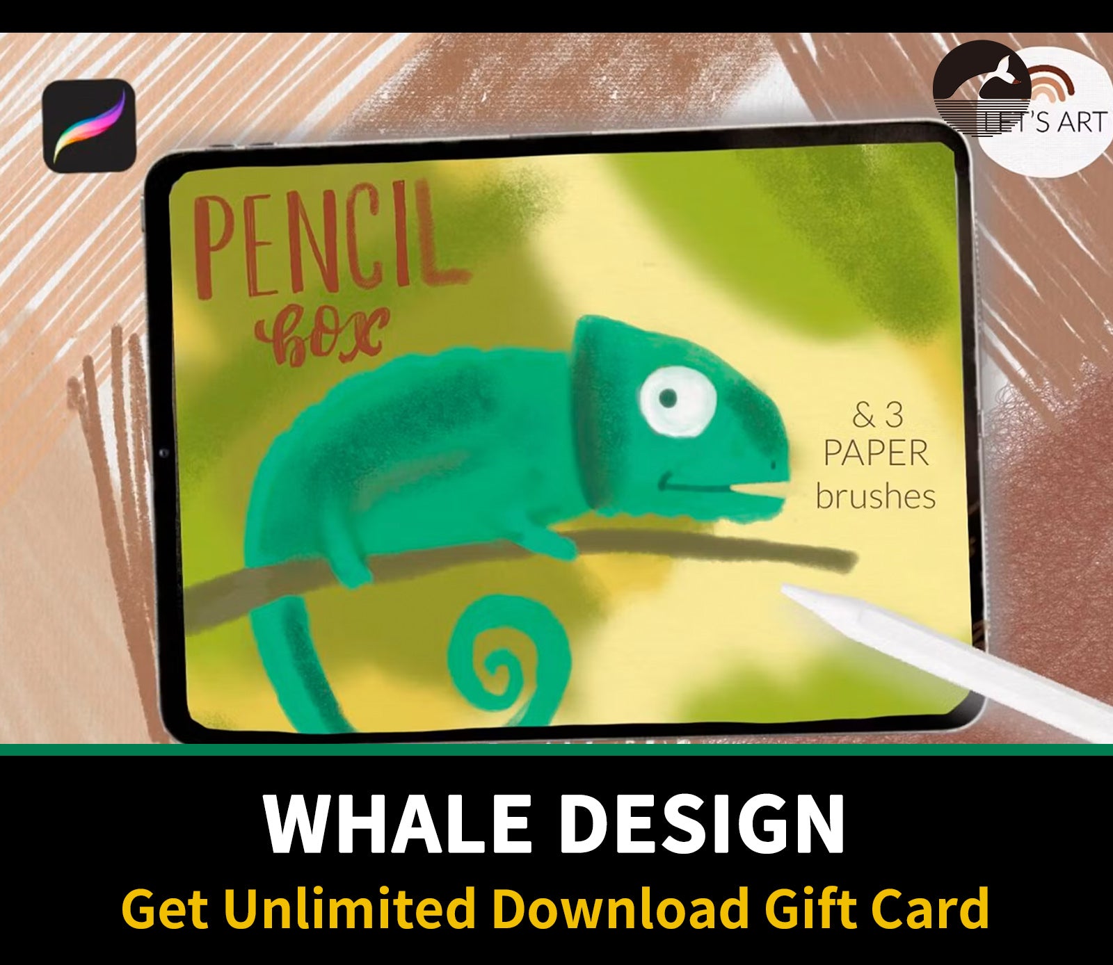 647 Procreate pencil case for iPad - whaledesign