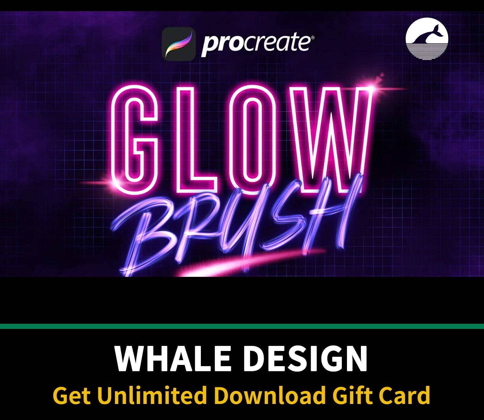 649 Procreate Glow Brushes - whaledesign