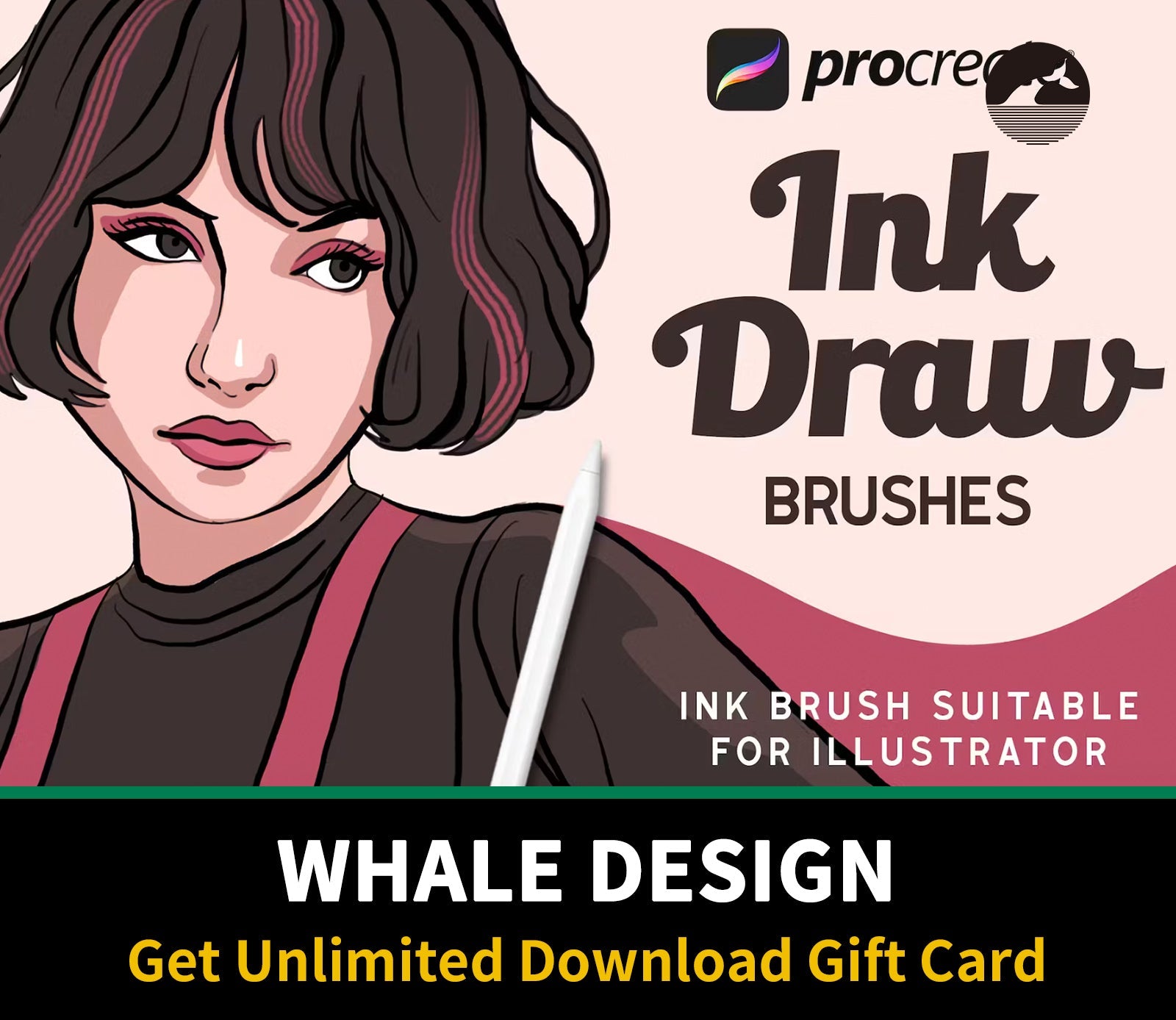 652 InkDraw - Procrate Brushes - whaledesign