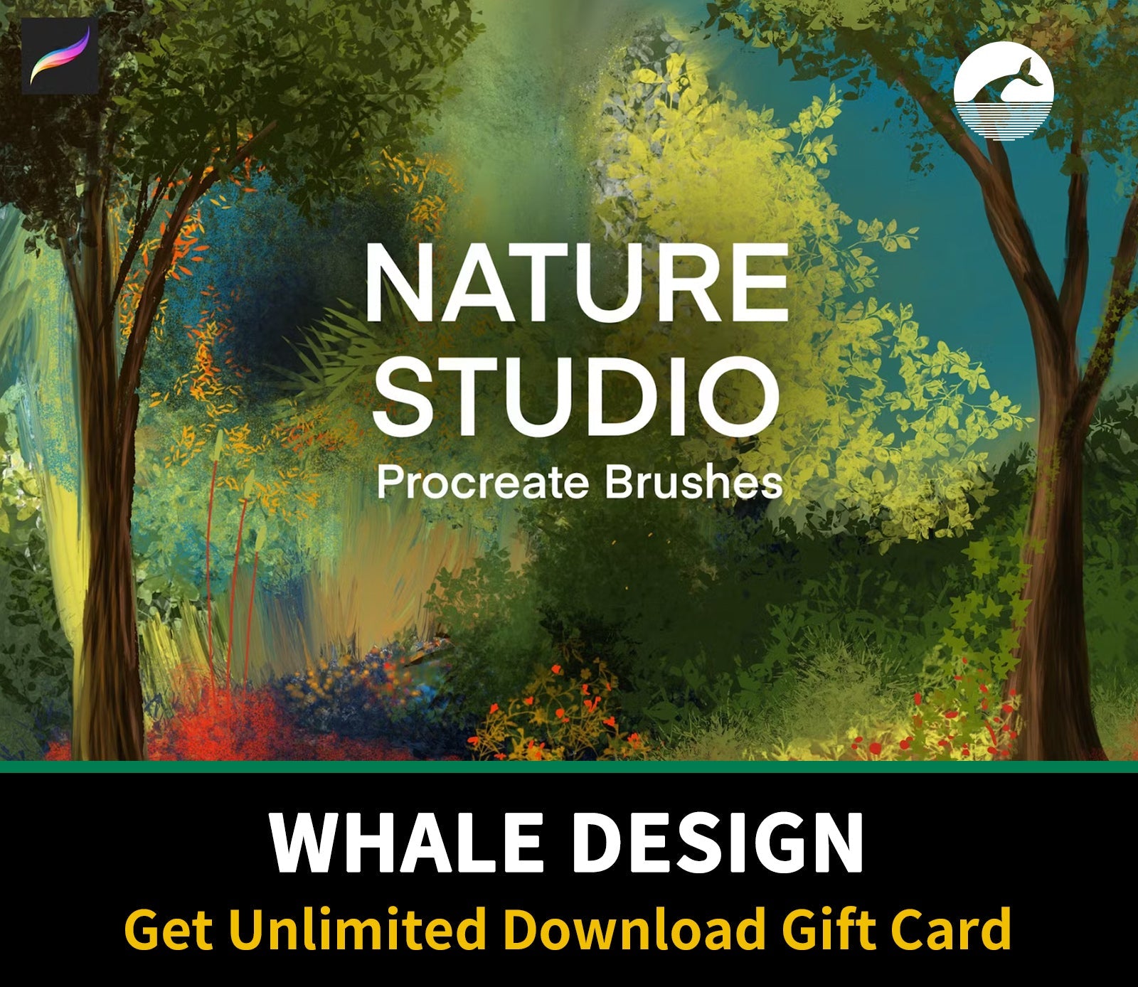 655 Nature Studio - Landscape Procreate Brushes - whaledesign