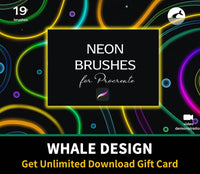 661 Neon brush set for Procreate - whaledesign