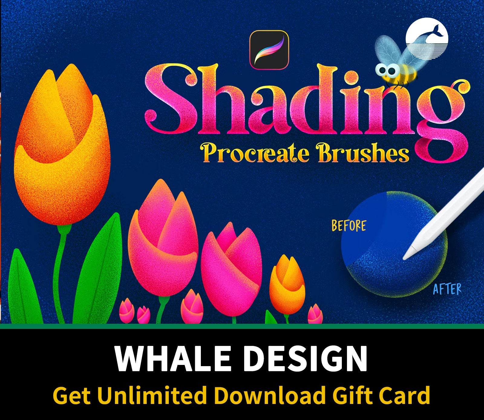 679 Shading Procreate Brushes - whaledesign