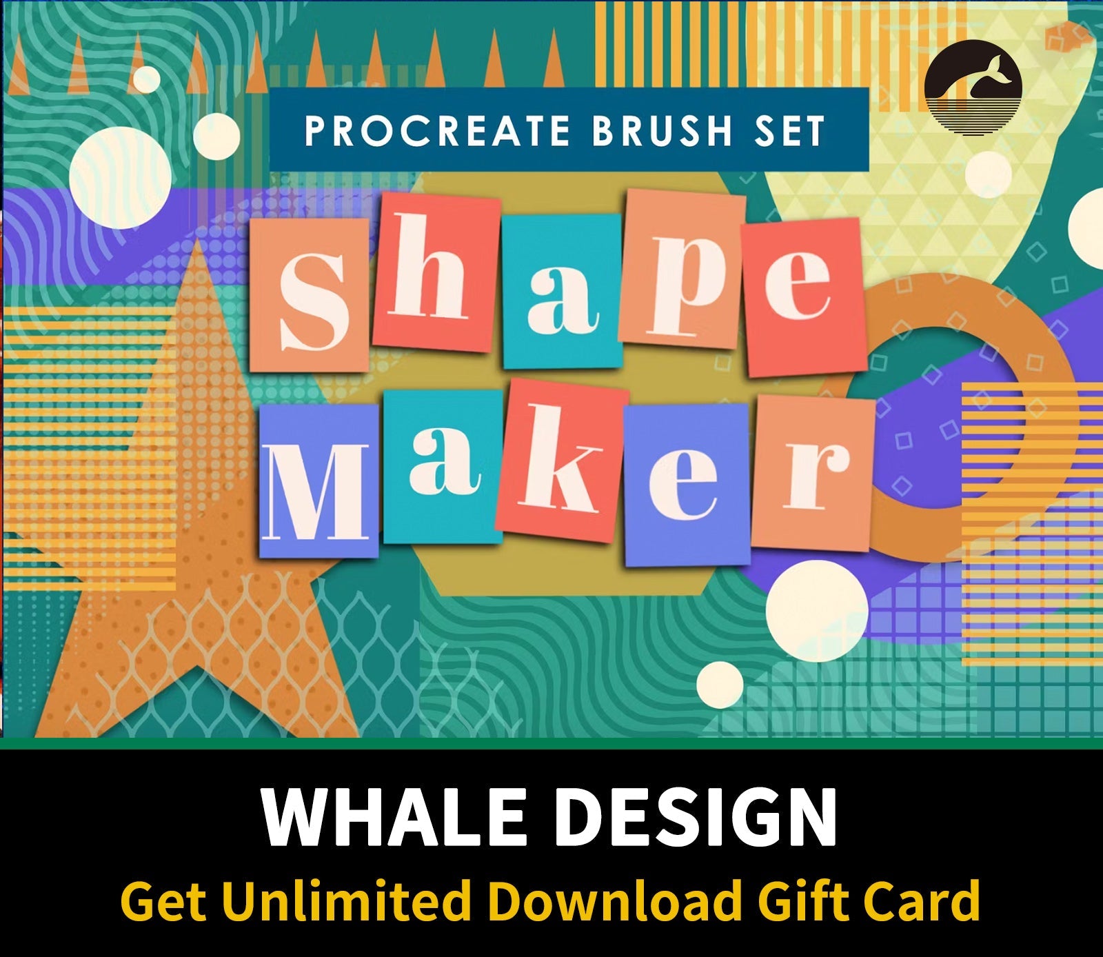 680 Shape Maker Procreate Brushes - whaledesign