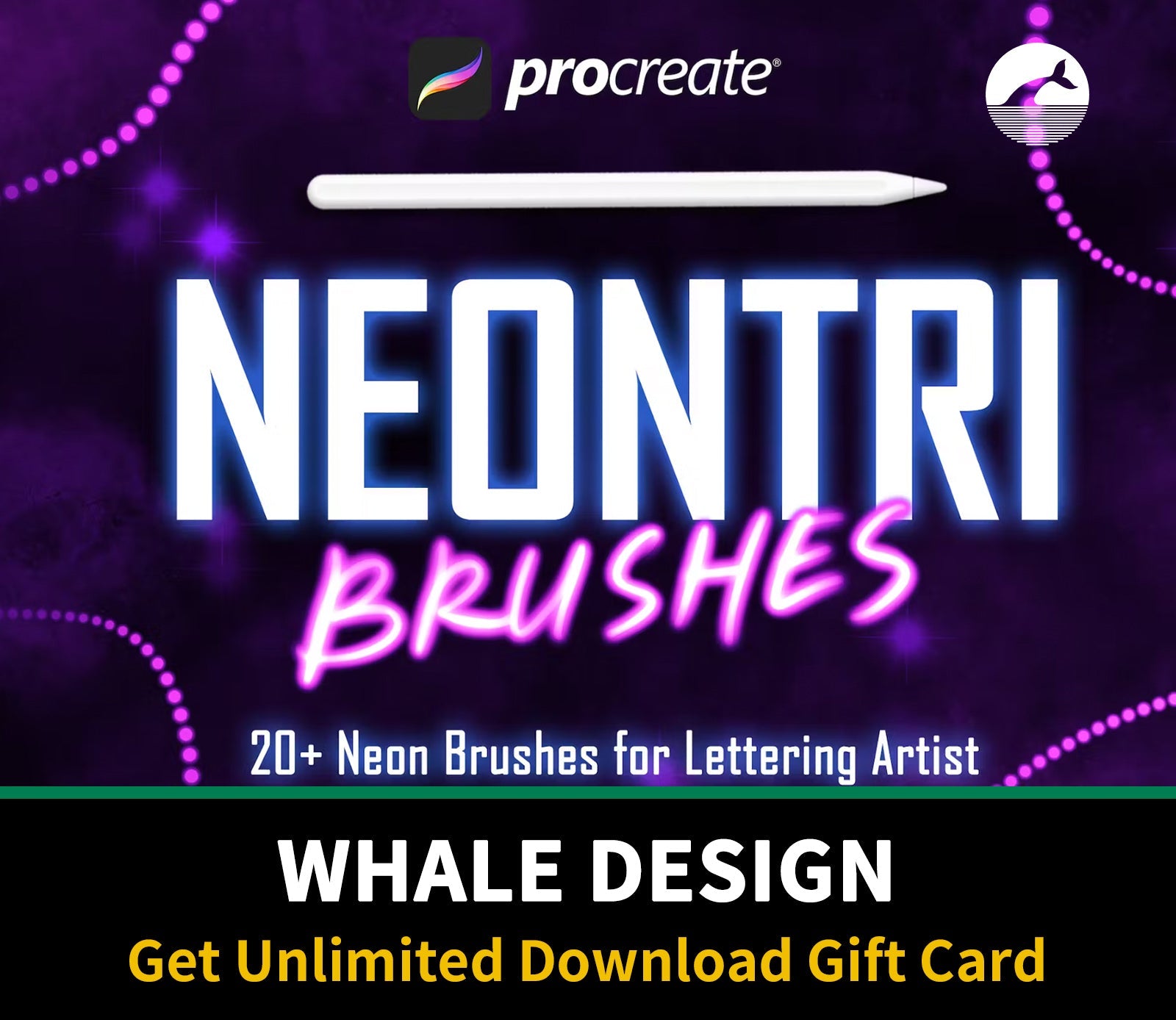 684 Neontri Brushes - Procreate Brush - whaledesign