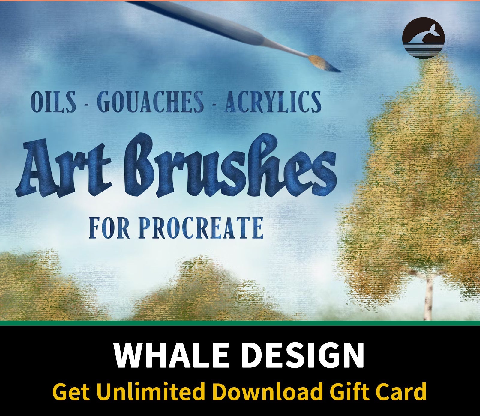 687 Art Brushes for Procreate - whaledesign