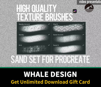 688 Procreate texture brushes.Sand - whaledesign