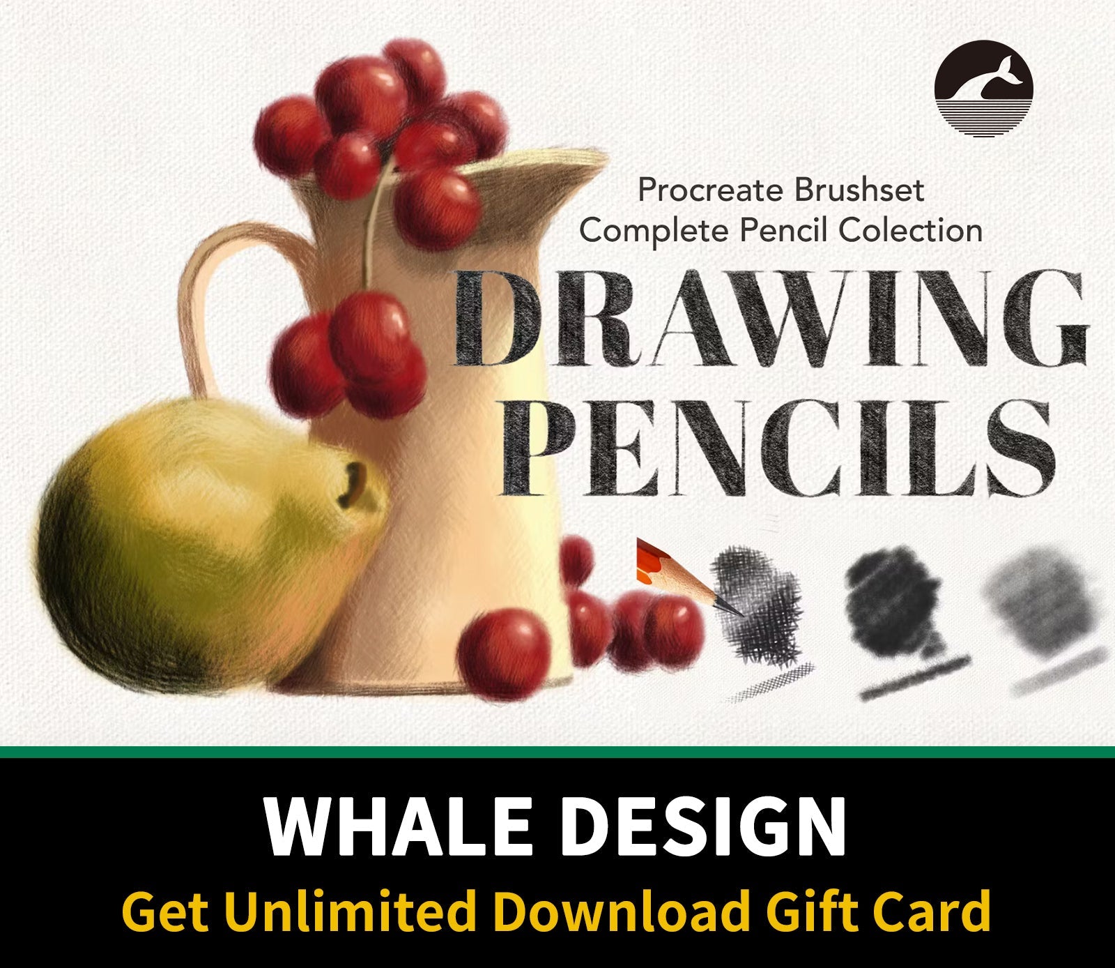 703 Procreate Pencil Drawing Collection - whaledesign