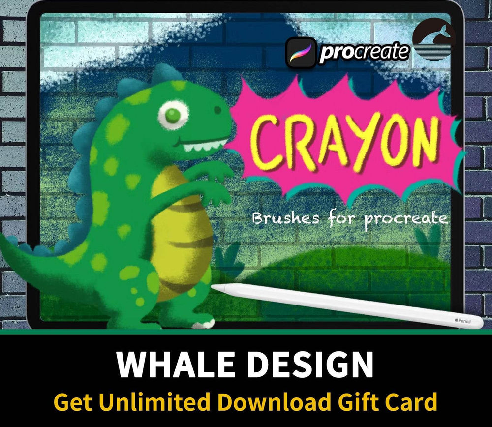 707 Dans Crayon Procreate Brush - whaledesign