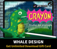 707 Dans Crayon Procreate Brush - whaledesign